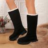 Fur Flats Platform Women Snow Knee High Boots Winter New Shoes 2025 Trend Warm Short Plush Chelsea Boots Casual Sneakers Botas