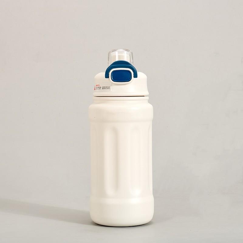 Thermosflasche mit Magnetdeckel Outdoor Sport Edelstahl Wasserflasche Kalt und warm halten Isolierte Vakuumflasche 1000ml Tasse