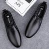 Dragonfly Men's Genuine Leather Breathable Non-Slip Casual Shoes for Middle-Aged & Elderly