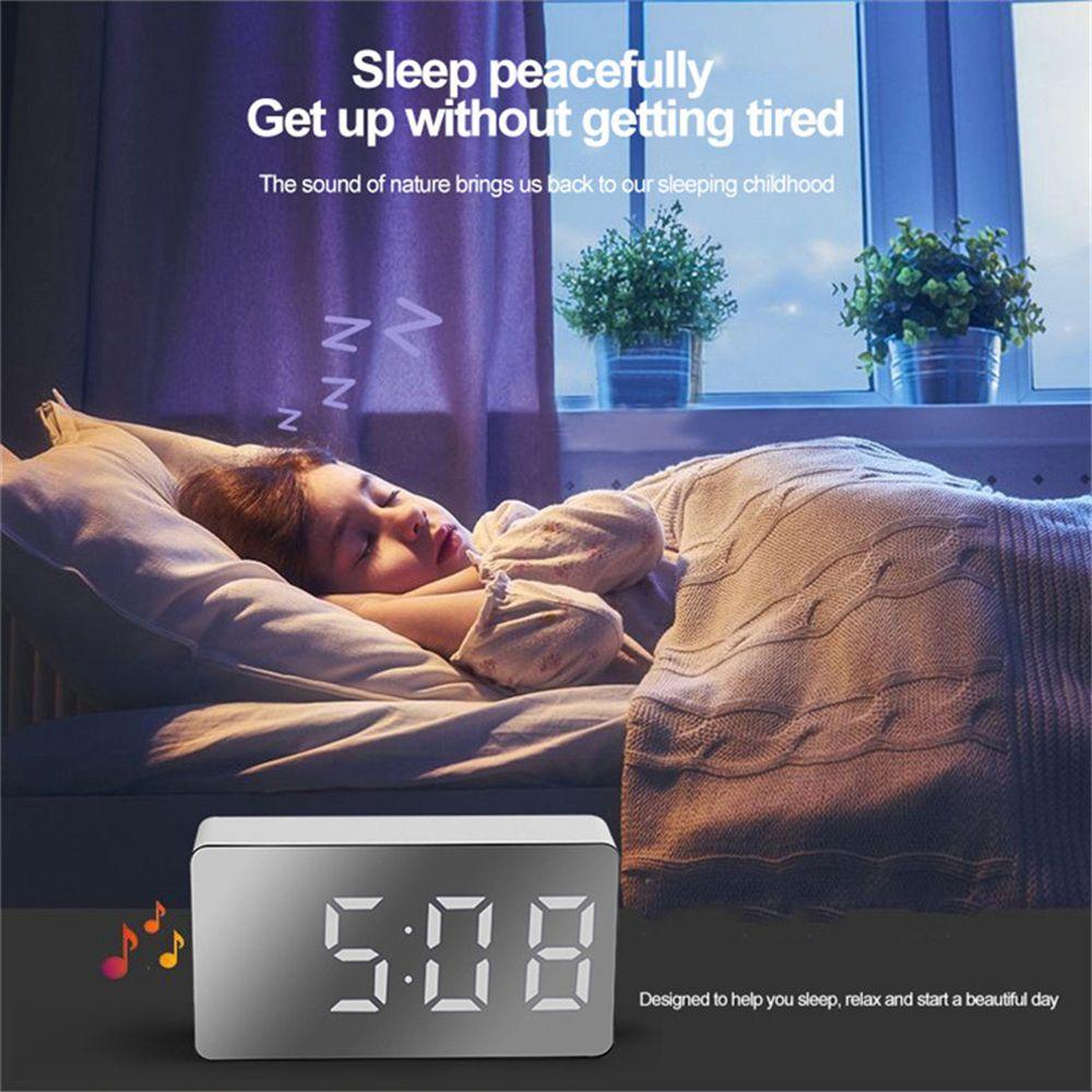 Gifts Led Light USB Snooze Digital Alarm Clock Mirror Clock LED Display
