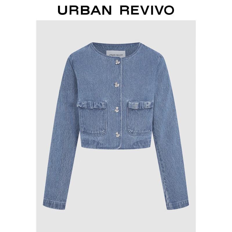 

Женская джинсовая куртка с бантом XL