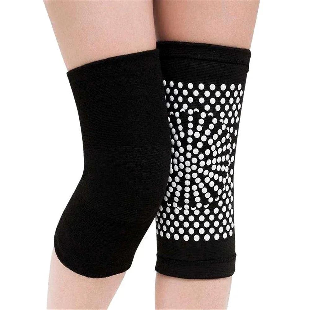 2 Pièces Genouillère Auto-chauffante pour Soulagement Douleur Arthrite Support Articulation Chauffant Masseur Jambière Récupération Blessure