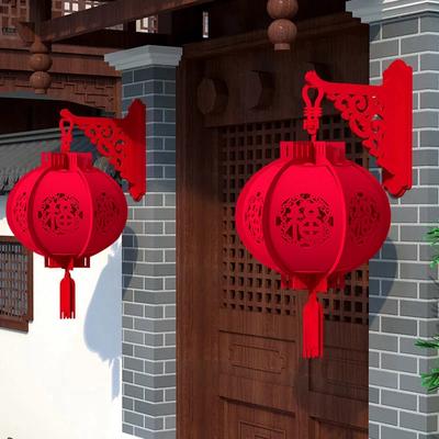 3D Chinese New Year Felt Lantern 2025 Chinese Spring Festival Red Lantern With Tassel Decorative Wedding Party Decor Supplies