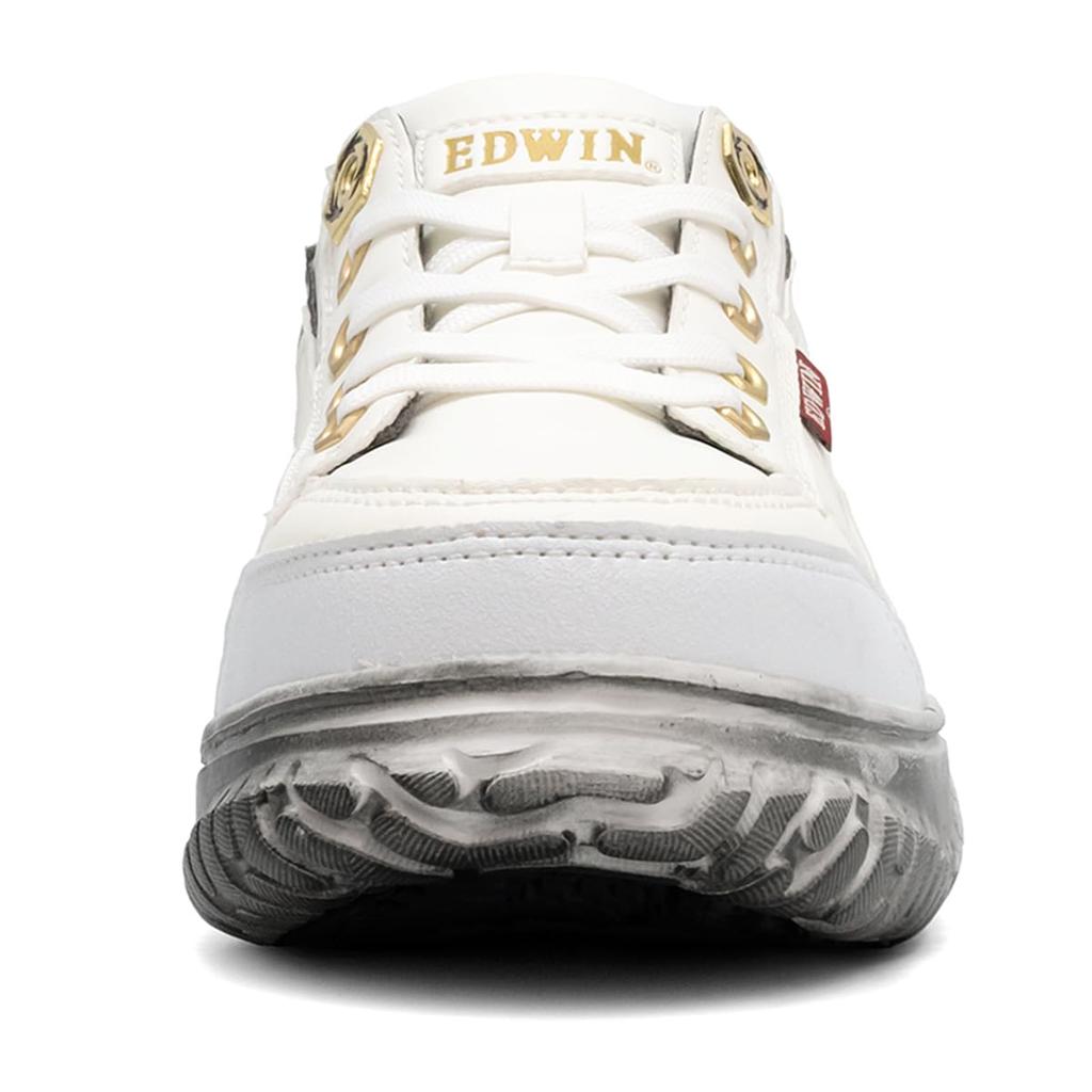 Edwin Lightweight Safety Shoes with Special Wide Rubber Stylish Work Size Men's Sole, Low-Cut Sneakers, Shock-Absorbing Sole, Resin, Non-Slip Bottom,