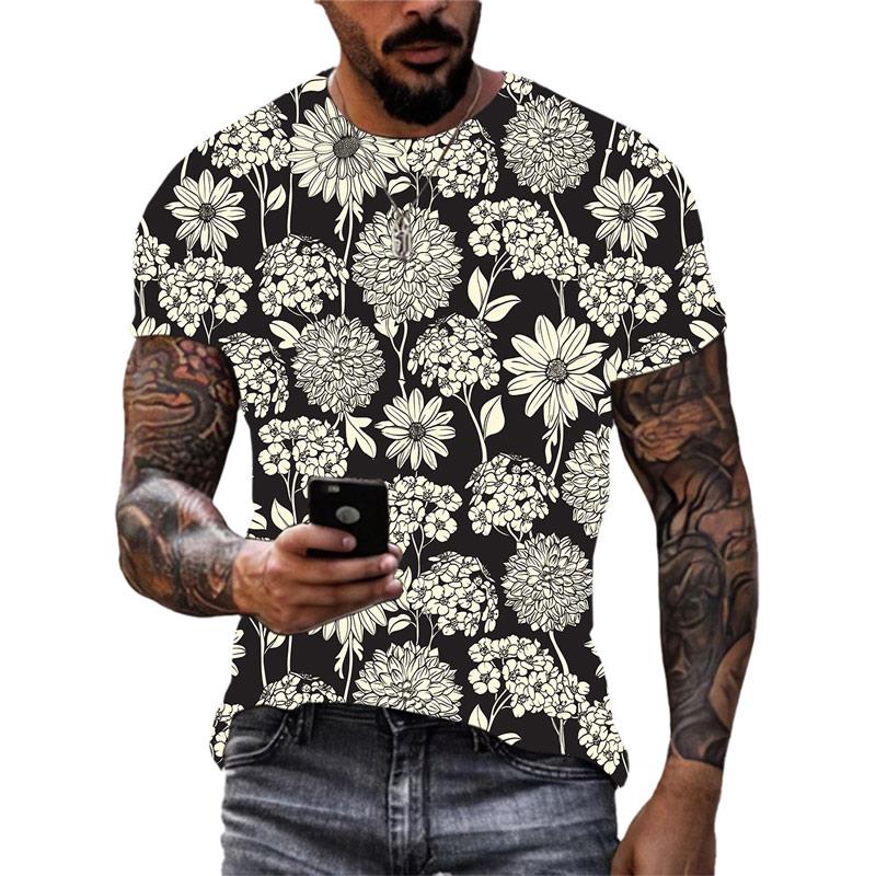 Fashion New Retro National Style Graphic T Shirts Summer Trend Men Casual Streetwear Personality Harajuku Print O-neck Tees Tops