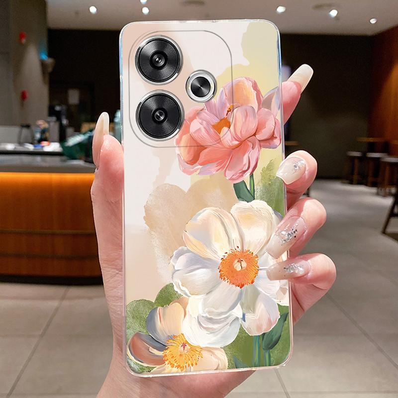 For Xiaomi Poco F6 5G Case Clear Luxury Fashion Butterfly Flower Soft Silicone TPU Casing For Redmi Turbo 3 PocoF6 5G Phone Case