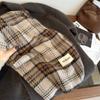 Autumn and winter warm scarf British Christmas plaid red scarf for couples and couples to increase shawl scarf