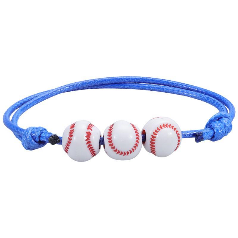 Customized Sports Bracelet - Wax Cord Woven: Basketball, Baseball, Tennis, Rugby, and Football Wristband Jewelry