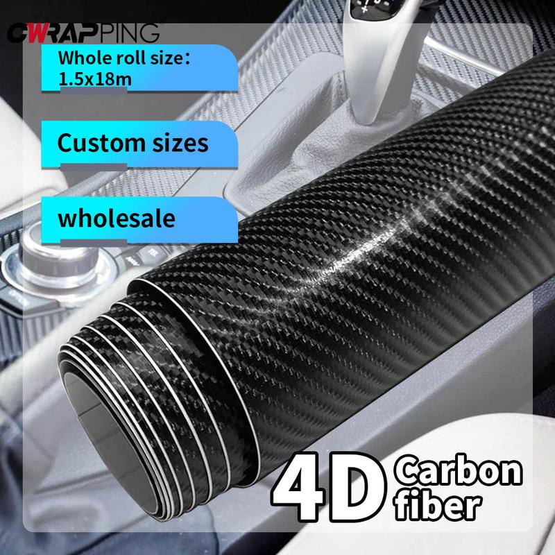 150/300/600cm Cars Roof Hood 4D Carbon Fiber Vinyl Wrap Waterproof DIY Covering Styling Large Vehicle Wrap for Car Accessories