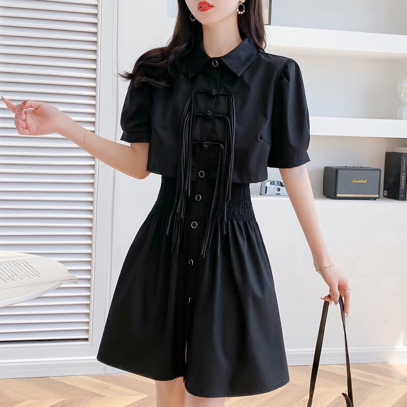 

Mokana New Chinese Style Pankou Short Sleeve Dress S