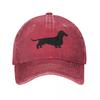 Dachshund Weiner Dog Baseball Cap Vintage Distressed Washed Snapback  Men Women Outdoor Summer S Hat