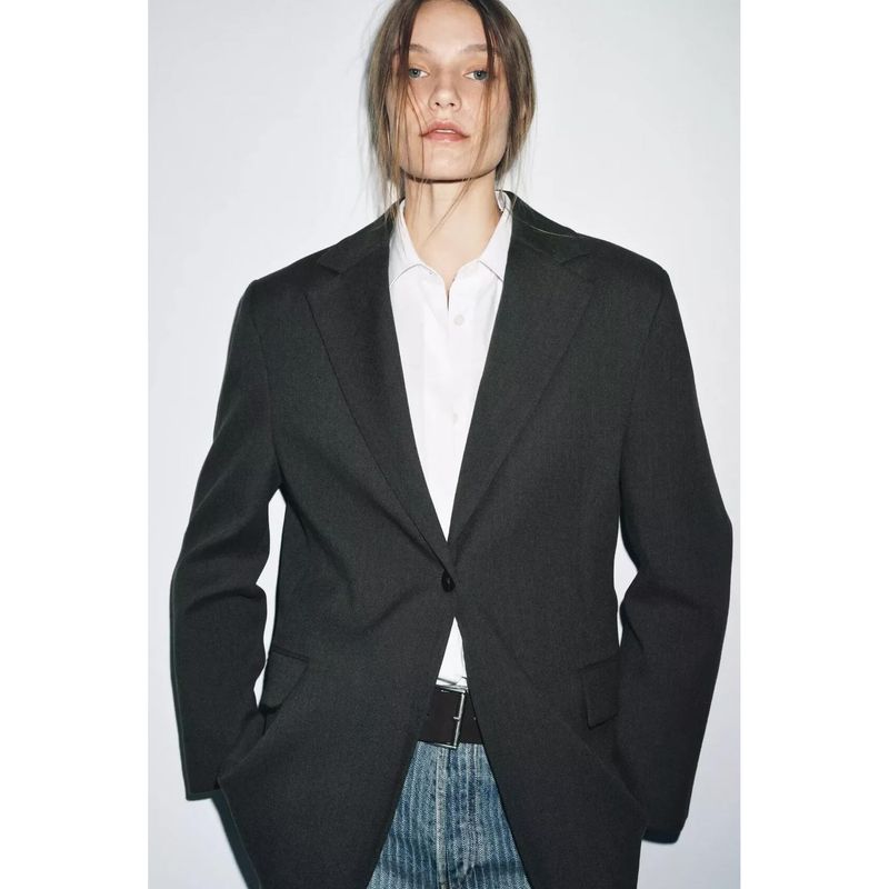 Za Autumn New Women clothes 2025 Western Style Versitile Fashion Fleece Blended Loose Suit 8576700 524