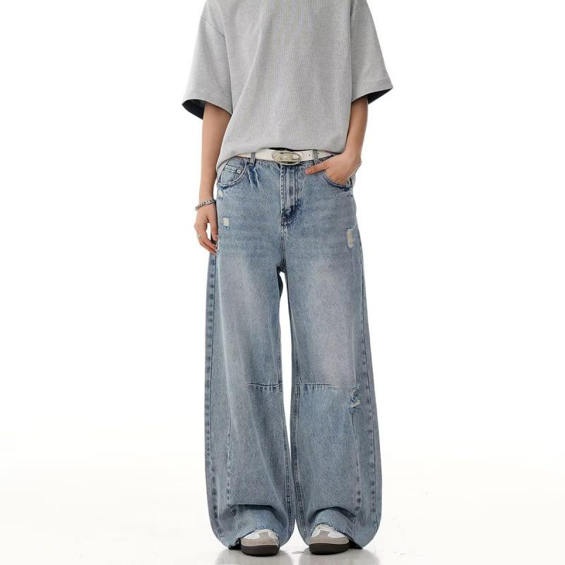 

JYL Men s Flare Jeans American HipHop Printed High-Street Slim Straight Denim Pants L бурштин