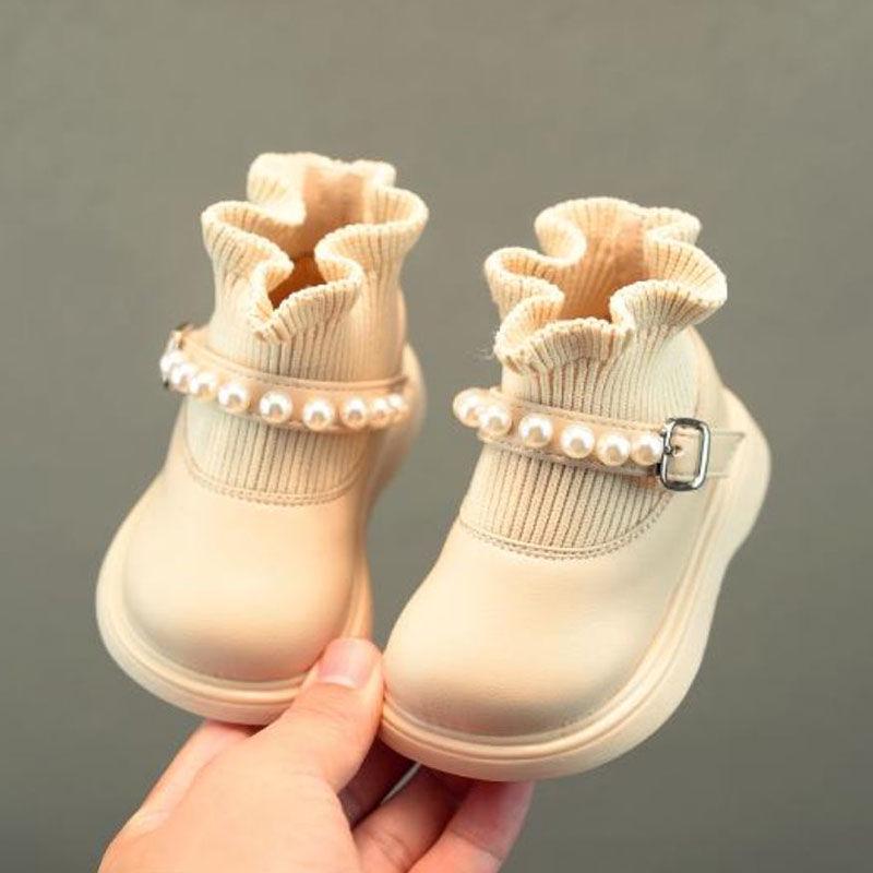 Bocanci Martin moi pentru fete, Pantofi prințesă din piele, Pantofi de primăvară/toamnă pentru bebeluși și copii mici, Vârste 1-3.