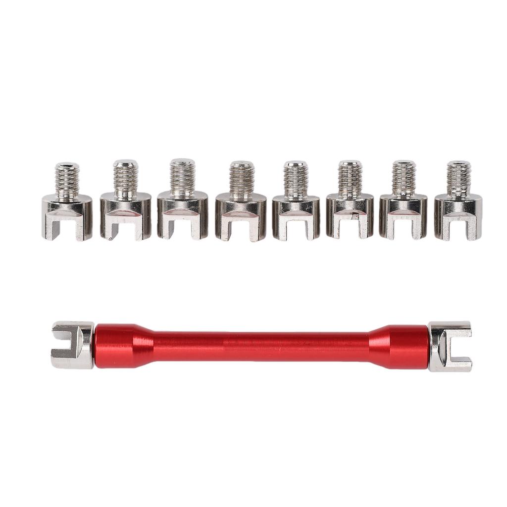 Motorcycle Spoke Wrench Set 5.0 6.8mm High Hardness Spoke Spanner Repair Tool for Motorbike Scooter Red