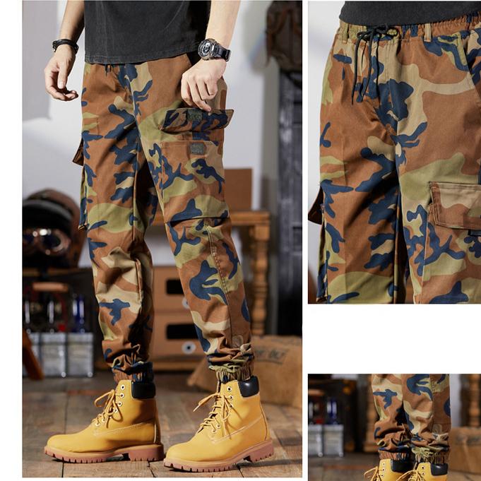 Men's Multiple Pockets Cargo Pants Overalls Outdoor Sports Trousers