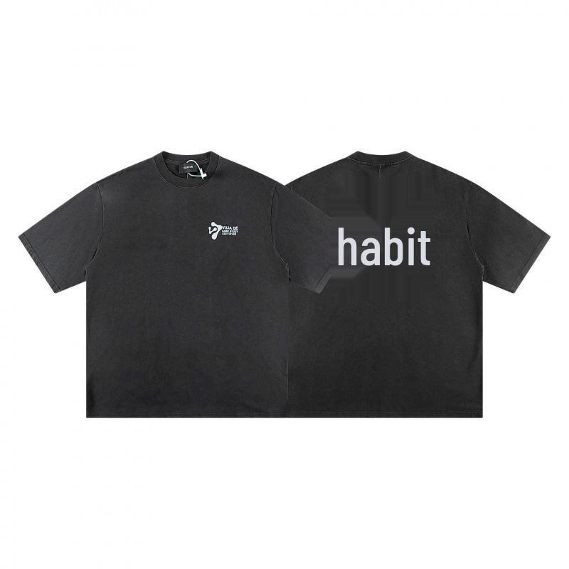 VUJADE TALK Distressed American Retro Streetwear Summer Vibe Loose T-Shirt