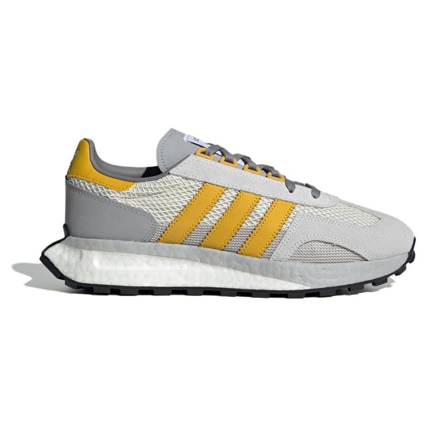 Adidas Originals Retropy E5 Retro Sports Comfortable Fabric Durable Breathable Low-Top Casual Running Shoes Unisex sneaker Gray Yellow IE0506