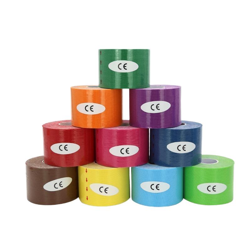 5cm Width Cotton Kinesiology Tape Elastic Athletic Muscle Tape Waterproof Sports Kinesio Tape for Joint Support Injury Recovery M чёрный