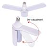 LED Bulb E27 220V Industrial Adjustable Foldable Fan Blade Light SMD2835 Home Decor Lamp Workshop Garage Lighting 30W 45W 60W