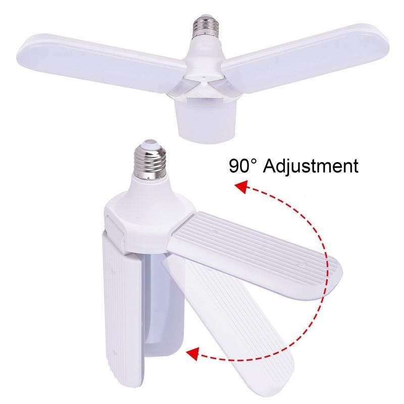LED Bulb E27 220V Industrial Adjustable Foldable Fan Blade Light SMD2835 Home Decor Lamp Workshop Garage Lighting 30W 45W 60W