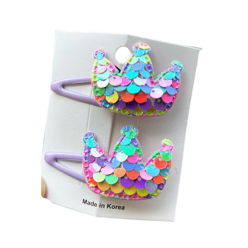 2 ST Nya Prinsessan Fjälligt Hjärta Flickor Hårnålar Härliga Barn Huvudbonader Hårspännen Hårklämmor Barrettes Håraccessoarer