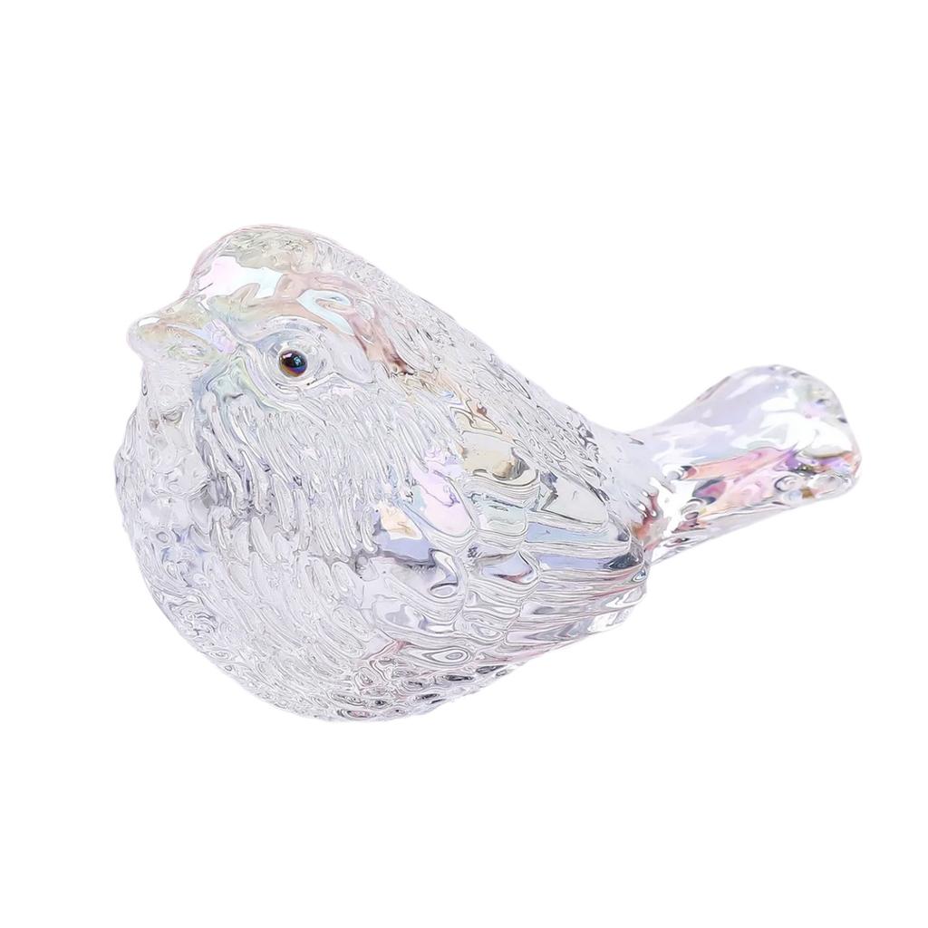Artistic Glass Bird Figurine Collectible Crystal Desk Decoration For Bird Enthusiasts