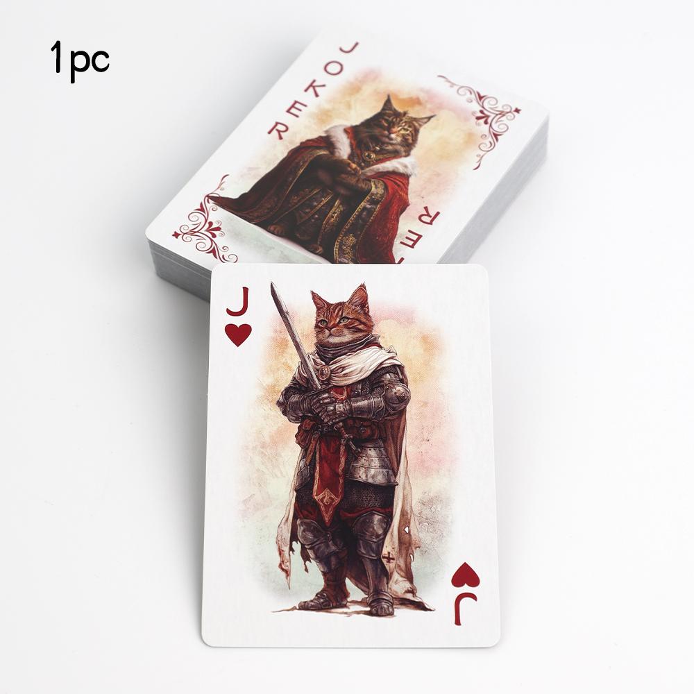 

1/2 PCS, antique cat illustration playing cards, retro cards, retro style, game party, board game шоколадный