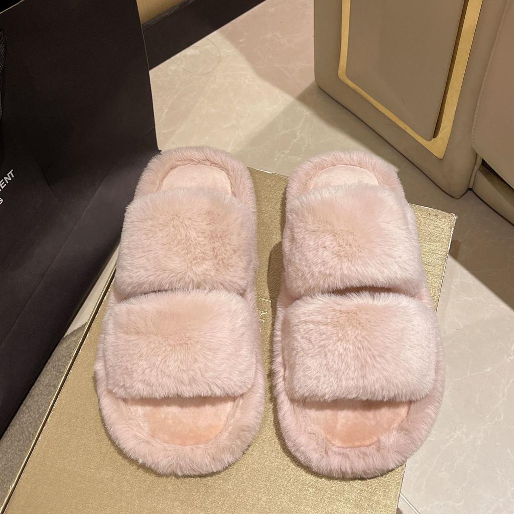 Winter Fashion Thick Warm Floor Cotton Slippers For Women