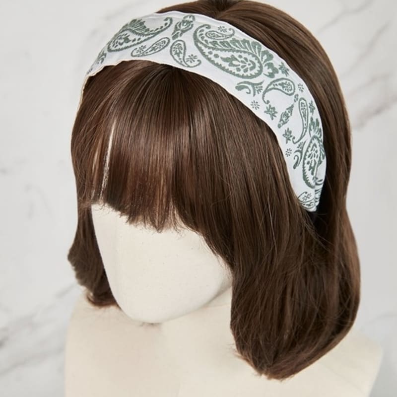 MAIA Paisley Haarband - Einfarbig Khaki