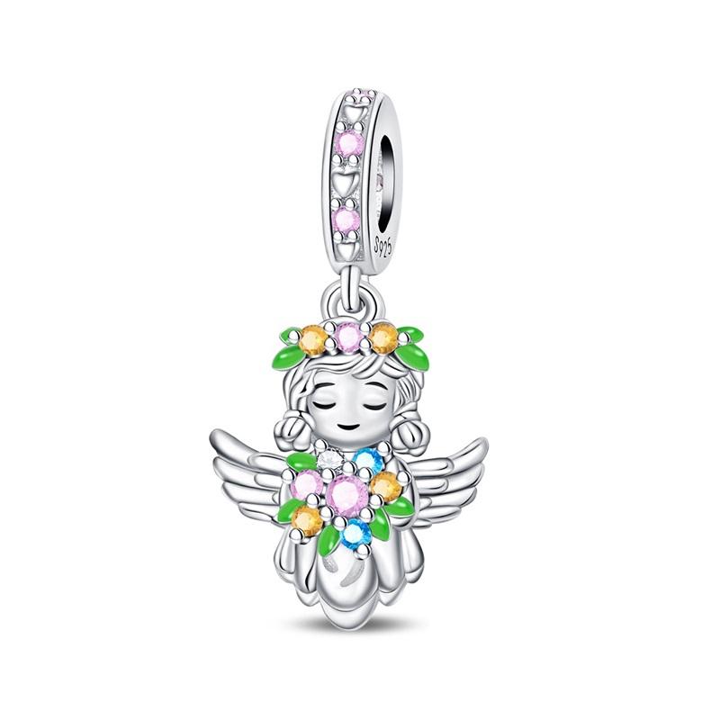 Charms Copper Spring Theme Series Beads And Pendants 3Mm Original Bracelet Necklace Women Luxury Exquisite Diy Jewelry Gift