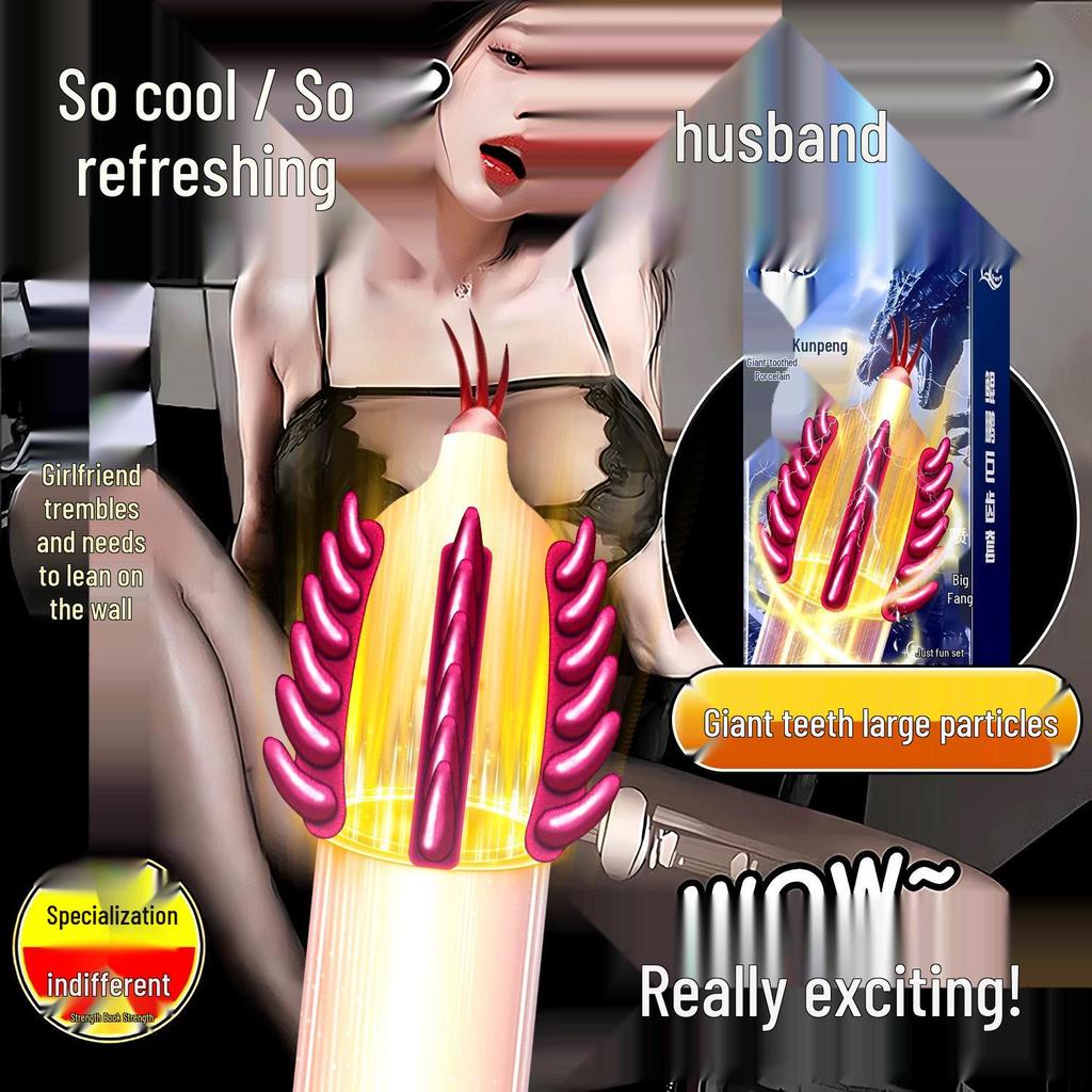 Q Point Thorn Set: Erotic Couples' Condoms with Large Particles, 2pcs/pack