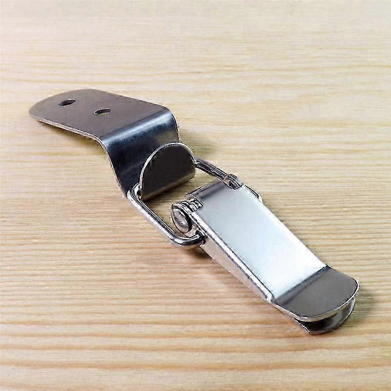 90 Grad Entenschnabel Schnalle Hakenverschluss Edelstahl Federbelastet Zug-Toggle-Riegel Klemme Silber