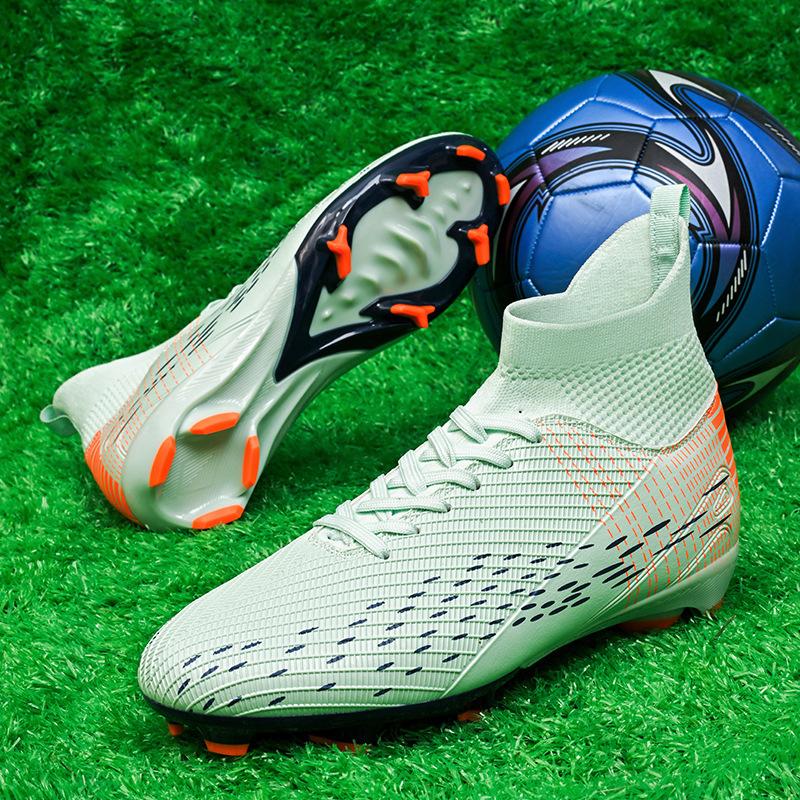 Ronaldo high-top assassin 2025 spring new football shoes broken nails children boys girls adult game training shoes