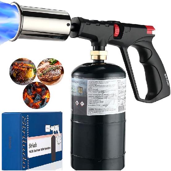POWERFUL Grill & Cooking Propane Torch,Sear Torch Sous Vide,Culinary Kitchen Blow Torch,Campire Charcoal Starter,Adjustable Flame Thrower,Fire Gun Propane Torch