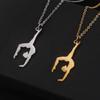 High Polished Stainless Steel Necklace for Women with Gymnastics Pendant Necklace Jewelry Accessory Daily Casual Use