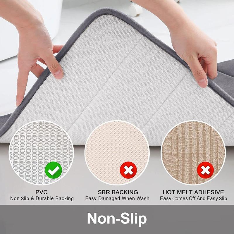 Bathroom Mat Bath Non-slip Carpets In Wash Basin Bathtub Side Floor Rug Shower Room Doormat Memory Foam 3D Pad