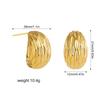 Creative Gold Plated Stainless Steel Round Geometric Earrings for Women Statement Geometric Studs Fashion Jewelry Waterproof
