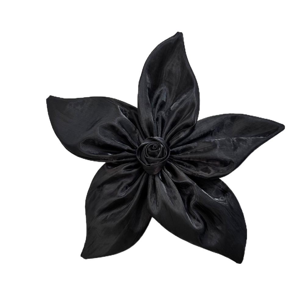 

Большого размера аппликации-броши в виде цветов, 3D нашивка для одежды, аппликации для одежды, украшение для одежды чёрный