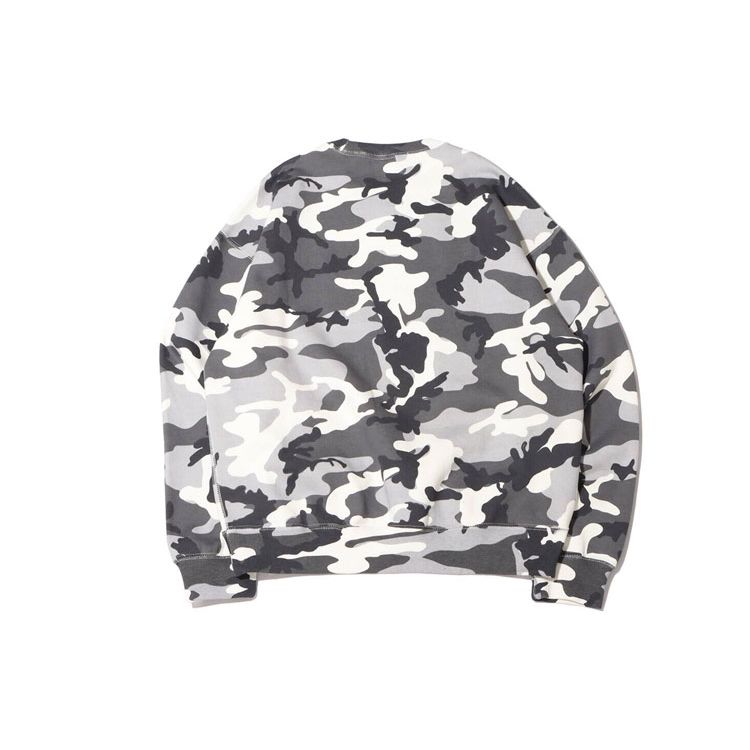 Nike Solo Swoosh Camouflage Fleece Pullover Sweatshirt Men Tops Grey DN1256-133
