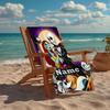 Custom Name Ultra-Soft Beach Towel with The Nightmare Before Christmas Theme,Ideal for Pool - Camping, Diving - Perfect Travel Essential, Vibrant Beac