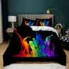 Personalized Dirty Rainbow Bed Three-piece Digital Printing Kit
