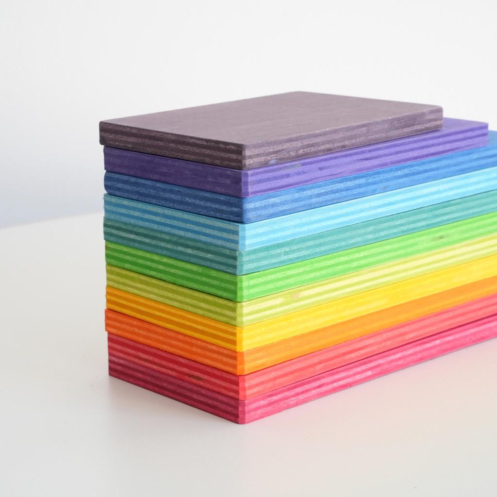 Wooden Rainbow Stacking Blocks For Early Education And Toddler Development