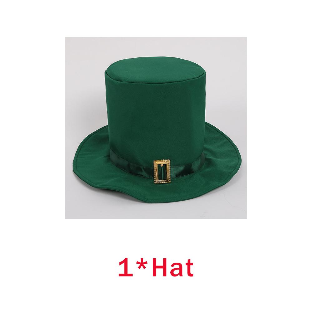 St. St. Patrick's Day Kostüm Frack Leprechaun Irisch Grün Gotisch Vintage Steampunk Frack Zylinder Fliege Halloween Kostüm