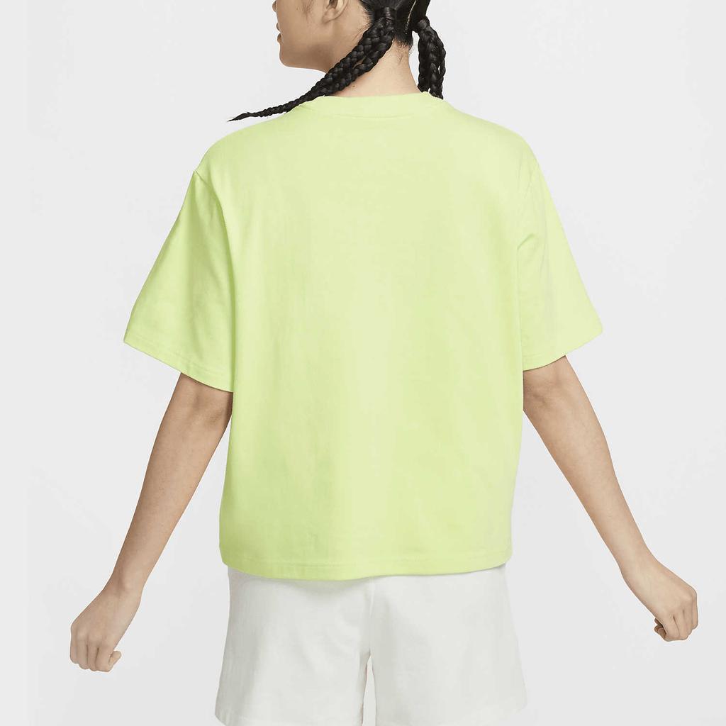 Nike SS24 Drop Shoulder Sleeve T Shirt Women's Green Yellow HQ1197-763