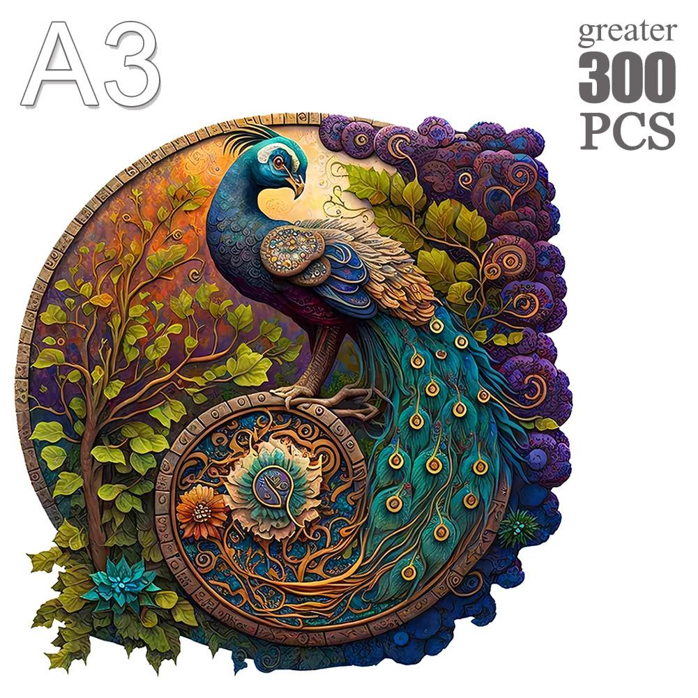 Non-Toxic Animal Wooden Puzzle For Adults Children A3 A4 A5 3D Wood Diy Crafts Shaped Christmas Gift Wooden Jigsaw Puzzle Gifts New