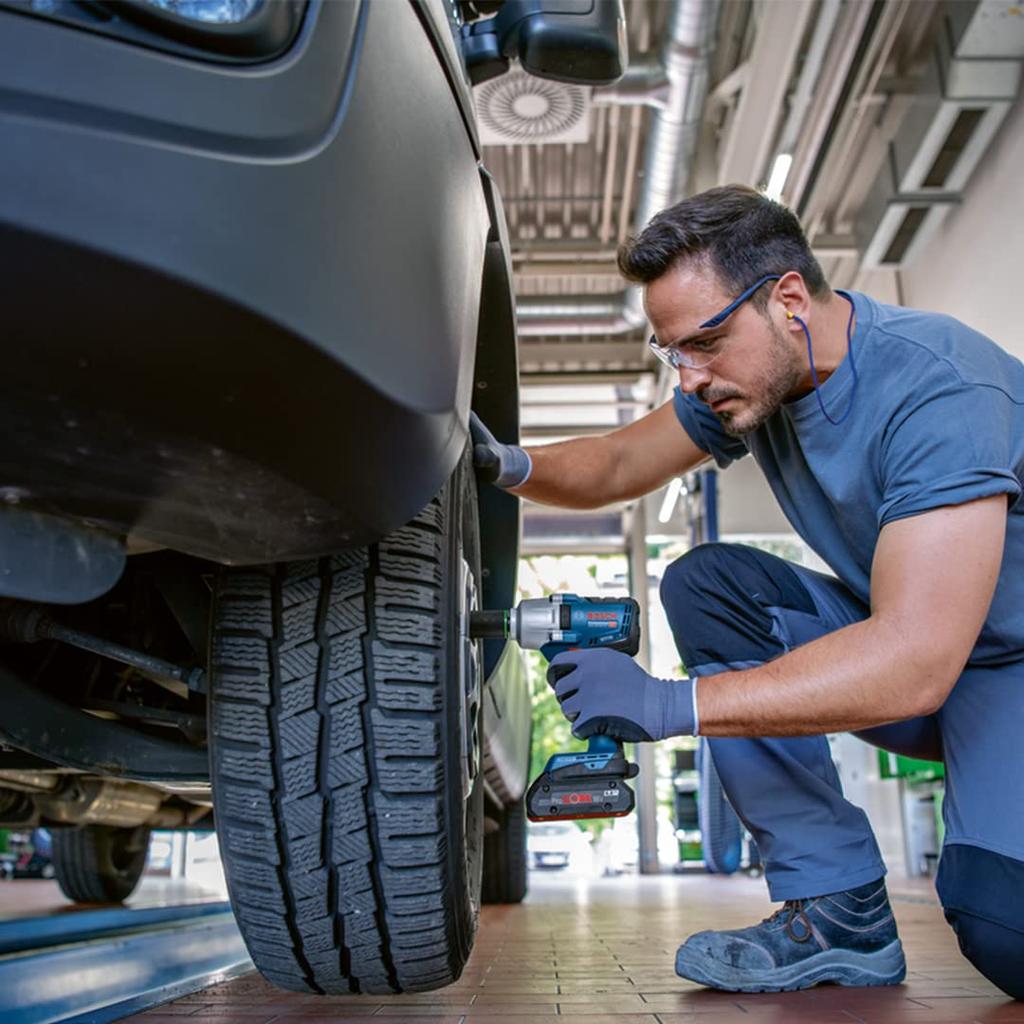 Bosch Professional 18V Cordless Impact Wrench Connectivity Case Replacement (2 5.0Ah, Charger, Chip, Included) GDS18V-450HC Bolt/Nut