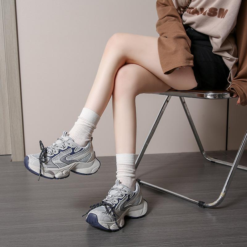 European Station 2025 Early Autumn New Platform Dad Shoes Retro Contrasting Color Casual Sports Shoes Muffin Bottom Couple Tide Shoes