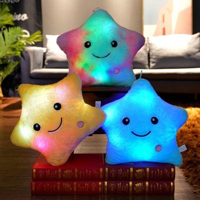 LED Electronic Star Plush Toy Soft Star LED Star Doll Toy Home Decoration Baby Kid Toys Soft Star Pillow