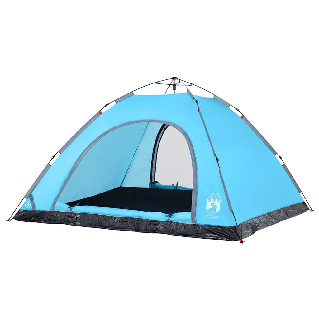 5 Person Camping Tent Blue Quick Release